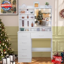 Vanity Set Makeup Desk Dressing Dresser Desk Table with 5Drawers&Sliding Mirror Dresser / Vanity Table price