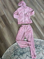 Pink Velour Sweat Suit Girl Size Large (10-12) Girls' Tracksuit price