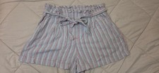 American Eagle Striped Paperbag Waist Shorts LG Women's Shorts price