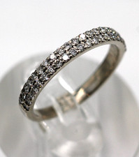 14K White Gold Natural Diamond Half Eternity Band size 6.25 Diamond Eternity Ring price
