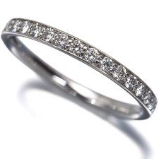 Auth GSTV Ring Diamond 0.25ct Half Eternity US6.75-7 950 Platinum Diamond Eternity Ring price