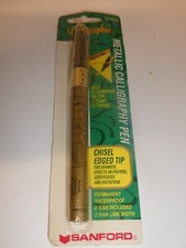 VTG 1994 Sanford 46115 Metallic Calligraphy Pen Chisel Edged Tip Gold Ink Newell Chisel Tip (Calligraphy) Pen price