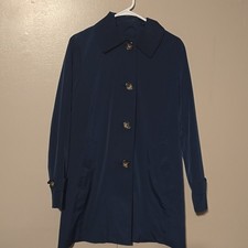 London Fog Womens Size Small Green Coat Button Up Trench Coat Women's Trench Coat price