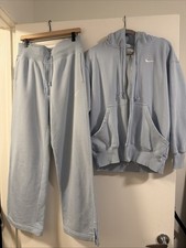 Nike Women’s Suit 2 Piece Hoodie Size S and Sweatpants Size M Blue Set Women's Tracksuit price