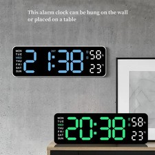 LED Digital Large Display Wall Desk Alarm Clock With Calendar Temperature Date** Wall Clock price
