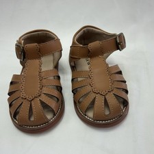 Felix And Flora Toddler Size 6 Brown Cared Sandals Girls Shoes Hook Loop Girls' Casual Shoes price