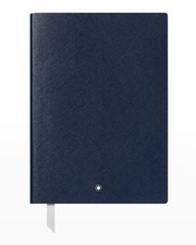 Montblanc Notebook #163 Indigo Blue Lined Silver Cut Notebook 129478 Notebook price