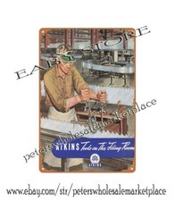 1953 SAW INDUSTRIAL FILES BAND CIRCULAR TOOLS metal tin sign mechanics equipment Industrial Kitchen Equipment price