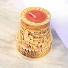Handmade Jerusalem Stone Candle Holder - Al-Aqsa Dome of the Rock Carved Relief Candle Holder price