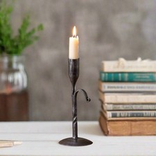 Primitive Colonial Wrought Iron Taper Candle Holder 8" Candle Holder price