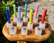 Selenite Candle Holder For Ritual / Spell Candles (Selenite Cube Crystal Holder) Candle Holder price