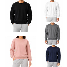 New Men's Adult Unisex Crew Neck Jumper Sweater Pullover Basic Blank Plain S-3XL Men's Sweatshirt price