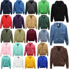 Adult Unisex Zip Plain Fleece Hoodie Hooded Jacket Mens Sweatshirt Jumper XS-8XL Men's Sweatshirt price