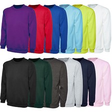 Mens Plain Classic Sweatshirt Sweater Jumper Top Casual Work Leisure Sport S-XXL Men's Sweatshirt price