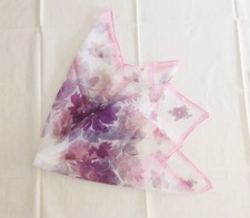 24" Silk Feeling Chiffon Neck Head Scarf Wrap Floral Lilac ～ Fast Delivery Headscarf price