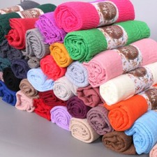 Large Crinkle Cotton Hijab Headscarf Women Muslim Head Wraps Long Shawls Turbans Headscarf price