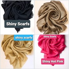 Silky shinny  Scarves Women Scarf Solid Foulard Femme Shawls Wraps  Head Scarfs Headscarf price
