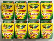 Crayola Crayons - 24 Assorted Colors Per Pack - 8 packs!  (NEW, SHIPS FREE) Wax Crayons price