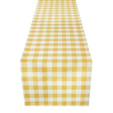 Yellow Table Runner Plaid Cotton Dining Table Cover for Dining Room, Kitchen Dining & Kitchen Table price