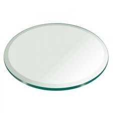 Clear 1/2" Inch Thick Round Tempered Glass Table Top with Beveled Polished Edge Dining & Kitchen Table price