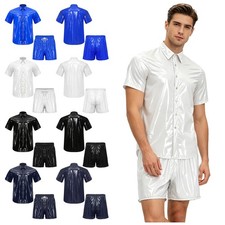 Men Short Sleeve Outfits Tops Jogger Shorts Set Tracksuit Sweatshirt with Pants Men's Tracksuit price