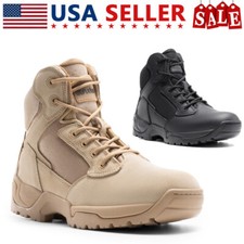 Men's Military Tactical Work Boots Side Zipper Motorcycle Combat Boots Men's Boots price