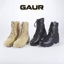 Men's Tactical Jungle Military Leather Canvas Hiking Boots Panama Sole Combat Men's Boots price