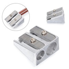 Metal Bevelled Double Hole Pencil Sharpener School Office Sharpener Stationery Pencil Sharpener price