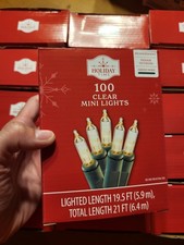 Holiday Time 100 Clear Mini lncandescent Christmas Tree Lights Indoor Outdoor Christmas Tree price