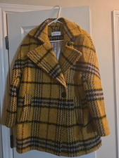 Calvin Klein Women's Pleaded Wool Overcoat Size Medium Long Sleeve pockets heavy Women's Overcoat price