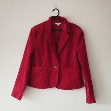 Women's Vibrant Red Corduroy Blazer Jacket Women's Jacket price