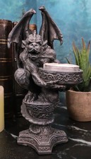 Gothic Wyvern Gargoyle Tea Light Candle Holder Guardian Kneeling Servant Statue Candle Holder price