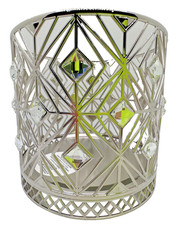Bath & Body Works Silver Diamond Bling 3-Wick Candle Holder Sleeve Candle Holder price