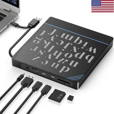 External CD DVD Drive USB 3.0 Type-C DVD-ROM CD-RW Laptop Player Burner Writer CD / DVD Accessories price