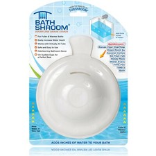 BathShroom® Overflow Drain Cover for Fuller and Warmer Baths by TubShroom, White Bathtubs price
