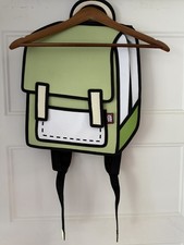 JumpFromPaper 2D Illusion Backpack Green White Pop Art Maximalist Bag Women's Backpack price