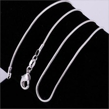 Hot Silver Plated Flat Snake Chain Necklace 16inch Length Chain 2021 Silver Necklace price