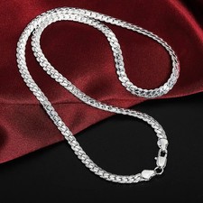 925 Silver Solid Silver Chain Necklace Jewelry Fashion Gift for Women Men Silver Necklace price