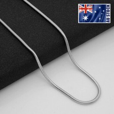 Wholesale Price Stainless Steel Silver Round Snake Chain Necklace Men's Women's Silver Necklace price