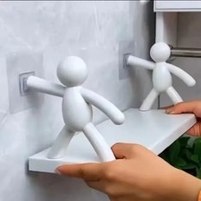 Adhesive Floating Shelf Wall Mount Storage Rack Bathroom Organizer Custom Bundle Bathroom Shelf price