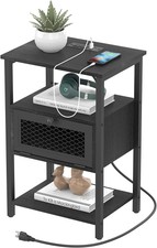 Nightstand w/Charging Station Bedroom Bedside Side End Table w/Storage Drawer Nightstand price