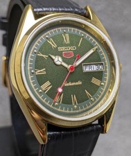 Vintage Seiko 5 Automatic 6309A Day-Date Men's Watch Green Dial Japan Made. Bikini price
