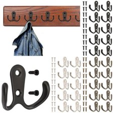 10/20pcs Heavy Duty Double Prong Coat Hooks Home Office Wall Mounted Hat Clothes Office Coat Rack price
