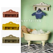 Dollhouse Miniatures 1:6 Furniture Wooden Wall Shelf with pegs Rustic Coat Rack Office Coat Rack price