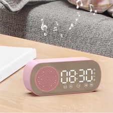 Wireless Speaker FM Radio Digital Alarm Clock Mute TF Card Support Display Alarm Clocks & Radios price