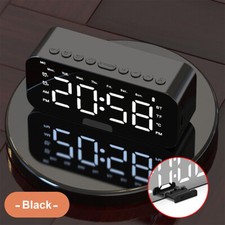 Digital Alarm Clock FM Radio Mirror LED w/Wireless Speaker USB Rechargeable USA Alarm Clocks & Radios price