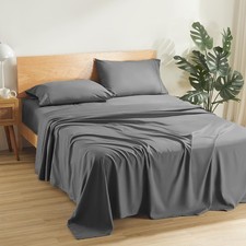 SLEEP ZONE Bedding Sheet Set for Full Size, 4 Pieces Microfiber Full, Grey Bedding Set / Sleep Set price