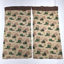 John Deere Pillowcase Tractor Truck Brown Farm Combine Logo Bed Sleep Set Of 2 Bedding Set / Sleep Set price
