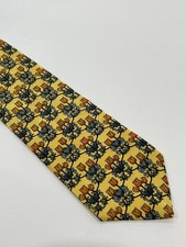 Vintage Nina Ricci Monsieur Silk Tie Yellow Tulip Floral Mens Necktie⁠ Tie price