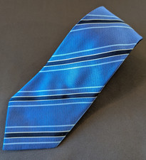 DONALD J TRUMP Signature Collection Silk Power Tie - BLUE / BLACK - Gold Bar Tie price
